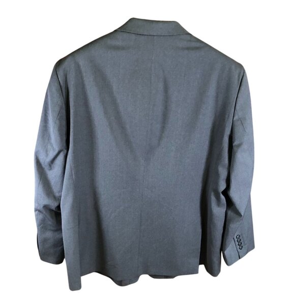 Stafford Men's Blazer Jacket 50R Gray Classic Fit Travel Stretch Double Button - Picture 2 of 16